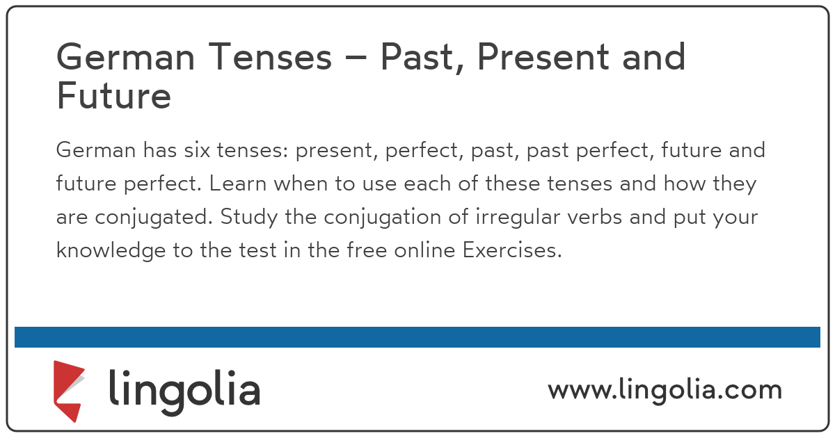 Present And Past Tense In German